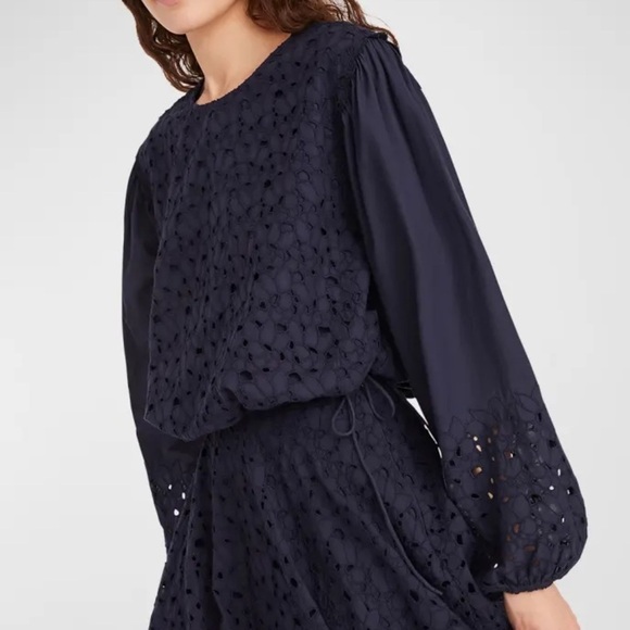 Merlette Linden Eyelet Embroidered Cotton Top M - Picture 2 of 10